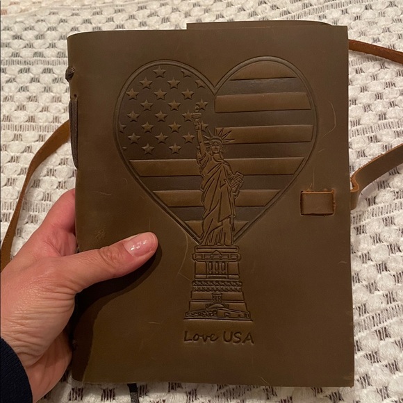 NWT Sovereign Brown Leather Travelers Journal Set with Pen - Picture 3 of 16